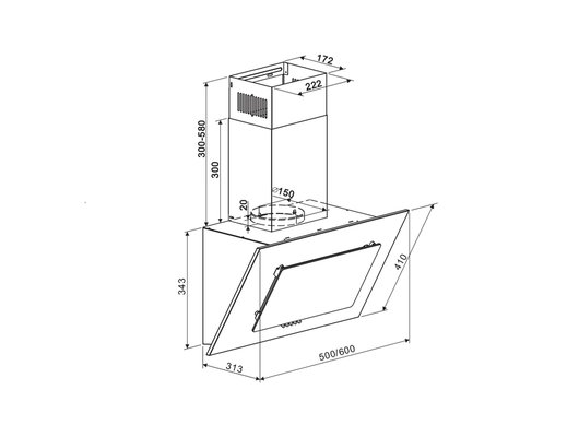 Вытяжка MAUNFELD Tower 50 Black